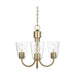 Generation GLC1153 Miles 3-lt 18" Chandelier - Satin Brass