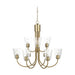 Generation GLC1169 Miles 9-lt 29" Chandelier - Satin Brass