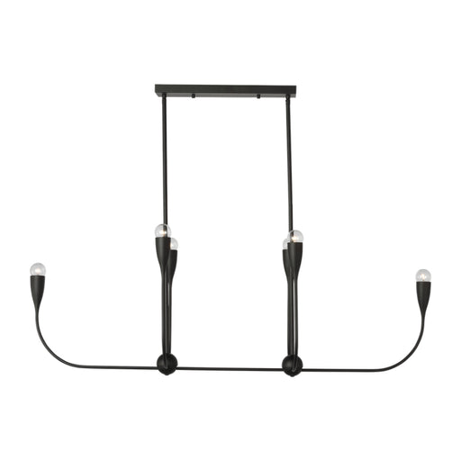 Generation GLC1226 Maya 6-lt 48" Linear Chandelier - Midnight Black