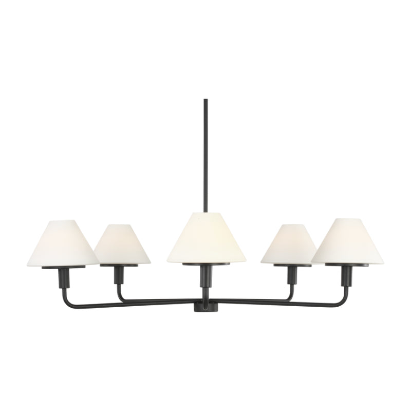 Generation GLC1235 Mendota 5-lt 40" Chandelier - Midnight Black