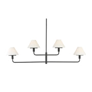Generation GLC1244 Mendota 4-lt 50" Chandelier - Midnight Black
