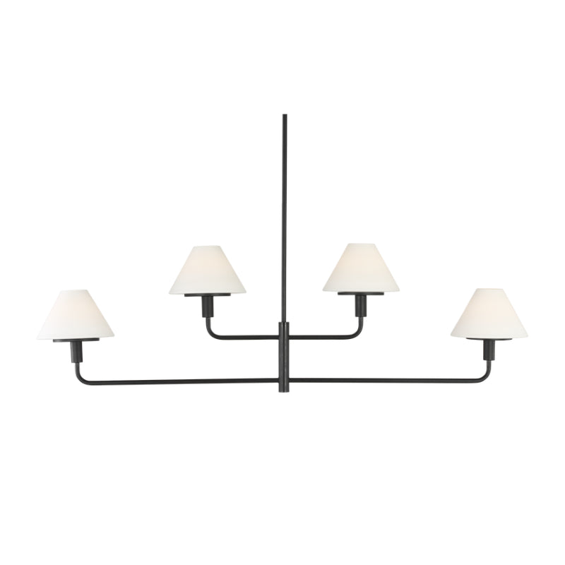 Generation GLC1244 Mendota 4-lt 50" Chandelier - Midnight Black