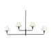Generation GLC1244 Mendota 4-lt 50" Chandelier - Midnight Black