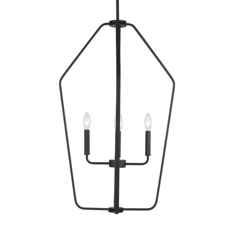 Generation GLC1274 Kennan 4-lt 19" Chandelier - Midnight Black