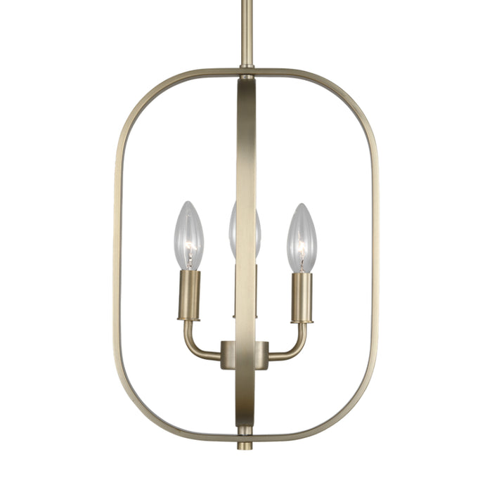Generation GLC1293 Loretto 3-lt 11" Chandelier - Satin Brass