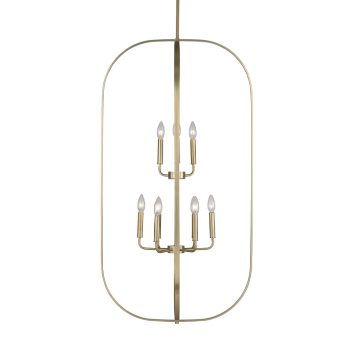 Generation GLC1329 Loretto 9-lt 24" Chandelier - Satin Brass