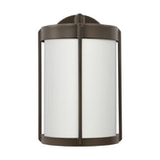 Generation GLO1091 Luning 1-lt 10" Tall LED Outdoor Wall Lantern - Antique Bronze/White Aluminum