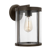 Generation GLO1101 Luning 1-lt 12" Tall LED Outdoor Wall Lantern - Antique Bronze/Clear