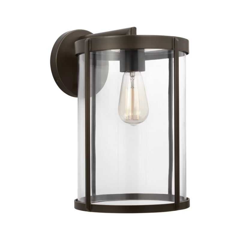 Generation GLO1111 Luning 1-lt 15" Tall LED Outdoor Wall Lantern - Antique Bronze/Clear