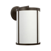 Generation GLO1111 Luning 1-lt 15" Tall LED Outdoor Wall Lantern - Antique Bronze/White Aluminum