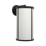 Generation GLO1121 Luning 1-lt 19" Tall LED Outdoor Extra Large Wall Lantern - Textured Black/White Aluminum