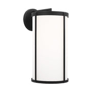 Generation GLO1121C Luning 1-lt 19" Tall Outdoor Extra Large Wall Lantern - Textured Black/Opal Cased Etched