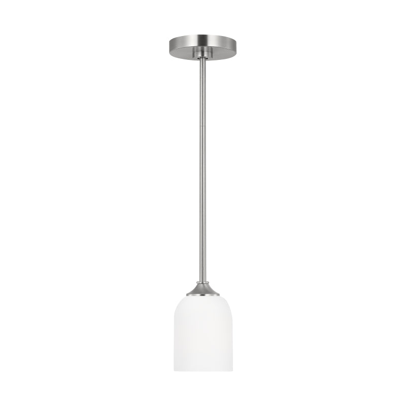 Generation GLP1021EN3 Emile 1-lt 4" LED Pendant - Brushed Steel