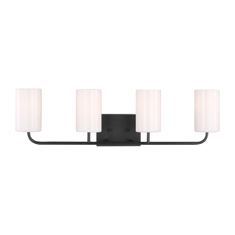 Generation GLV1004 Rhett 4-lt 31" Bath Light - Midnight Black