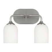 Generation GLV1022 Emile 2-lt 13" Bath Light - Brushed Steel