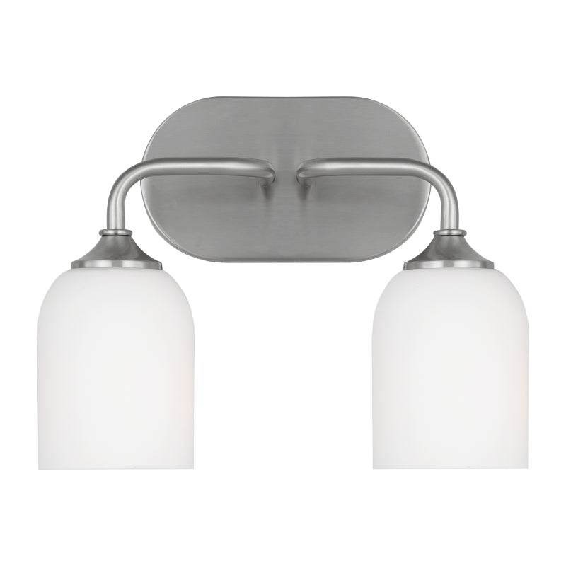 Generation GLV1022EN3 Emile 2-lt 13" LED Bath Light - Brushed Steel