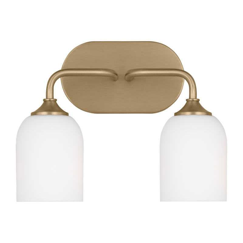 Generation GLV1022 Emile 2-lt 13" Bath Light- Satin Brass