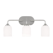 Generation GLV1023 Emile 3-lt 22" Bath Light - Brushed Steel