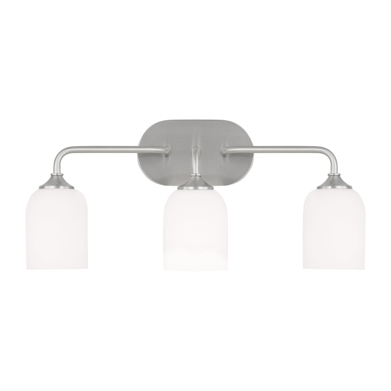 Generation GLV1023 Emile 3-lt 22" Bath Light - Brushed Steel