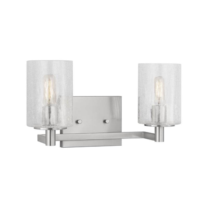 Sea Gull GLV1032 Parker 2-lt 14" Wall/Bath Sconce - Brushed Steel