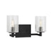 Sea Gull GLV1032EN Parker 2-lt 14" LED Wall/Bath Sconce - Midnight Black