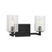 Sea Gull GLV1032 Parker 2-lt 14" Wall/Bath Sconce - Midnight Black