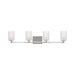 Sea Gull GLV1034EN Parker 4-lt 35" LED Wall/Bath Sconce - Brushed Steel