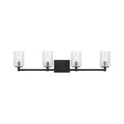 Sea Gull GLV1034 Parker 4-lt 35" Wall/Bath Sconce - Midnight Black