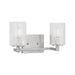 Sea Gull GLV1042 Lando 2-lt 14" Wall/Bath Sconce - Brushed Steel