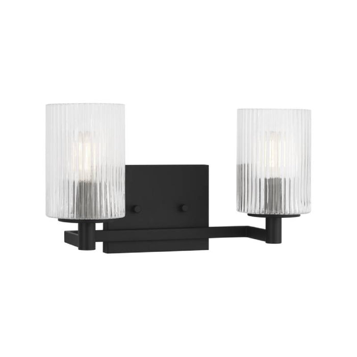 Sea Gull GLV1042 Lando 2-lt 14" Wall/Bath Sconce - Midnight Black