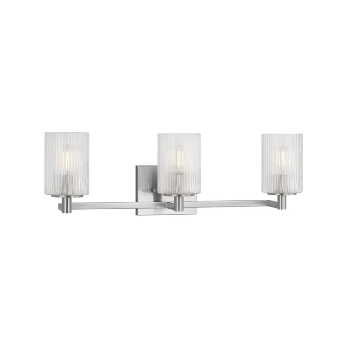 Sea Gull GLV1043 Lando 3-lt 25" Wall/Bath Sconce - Brushed Steel