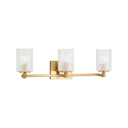 Sea Gull GLV1043EN Lando 3-lt 25" LED Wall/Bath Sconce - Satin Brass