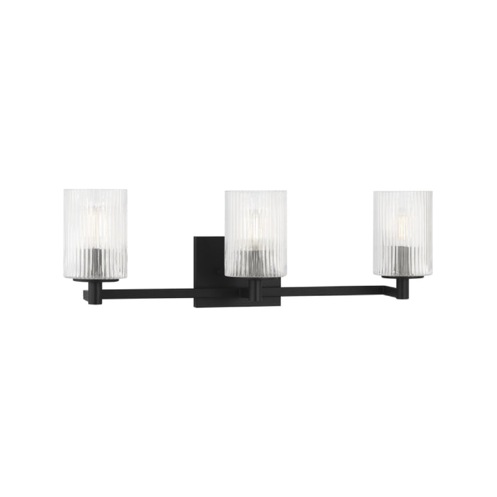 Sea Gull GLV1043 Lando 3-lt 25" Wall/Bath Sconce - Midnight Black