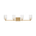 Sea Gull GLV1044EN Lando 4-lt 35" LED Wall/Bath Sconce - Satin Brass