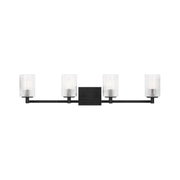 Sea Gull GLV1044 Lando 4-lt 35" Wall/Bath Sconce - Midnight Black