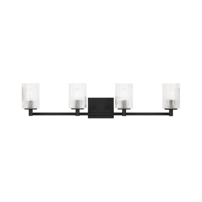 Sea Gull GLV1044 Lando 4-lt 35" Wall/Bath Sconce - Midnight Black
