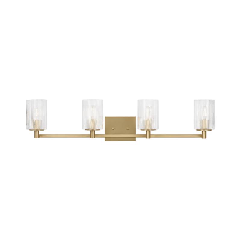 Sea Gull GLV1044 Lando 4-lt 35" Wall/Bath Sconce - Satin Brass
