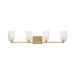 Sea Gull GLV1044 Lando 4-lt 35" Wall/Bath Sconce - Satin Brass