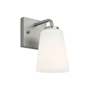 Generation GLV1051 Miles 1-lt 8" Tall Bath Light - Brushed Steel