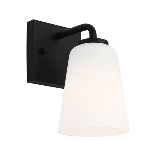 Generation GLV1051 Miles 1-lt 8" Tall Bath Light - Midnight Black