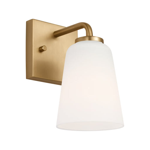 Generation GLV1051 Miles 1-lt 8" Tall Bath Light - Satin Brass