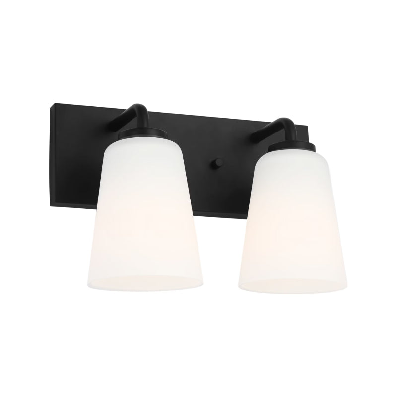 Generation GLV1052 Miles 2-lt 12" Bath Light - Midnight Black