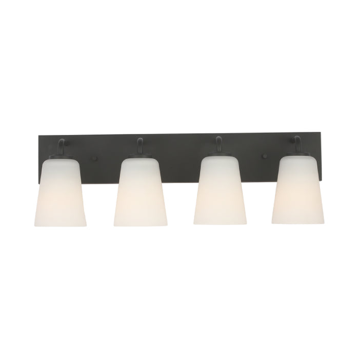 Generation GLV1054 Miles 4-lt 25" Extra Large Vanity Light - Midnight Black