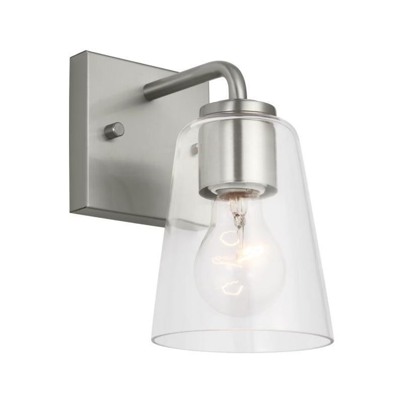 Generation GLV1061 Miles 1-lt 8" Tall Bath Light - Brushed Nickel
