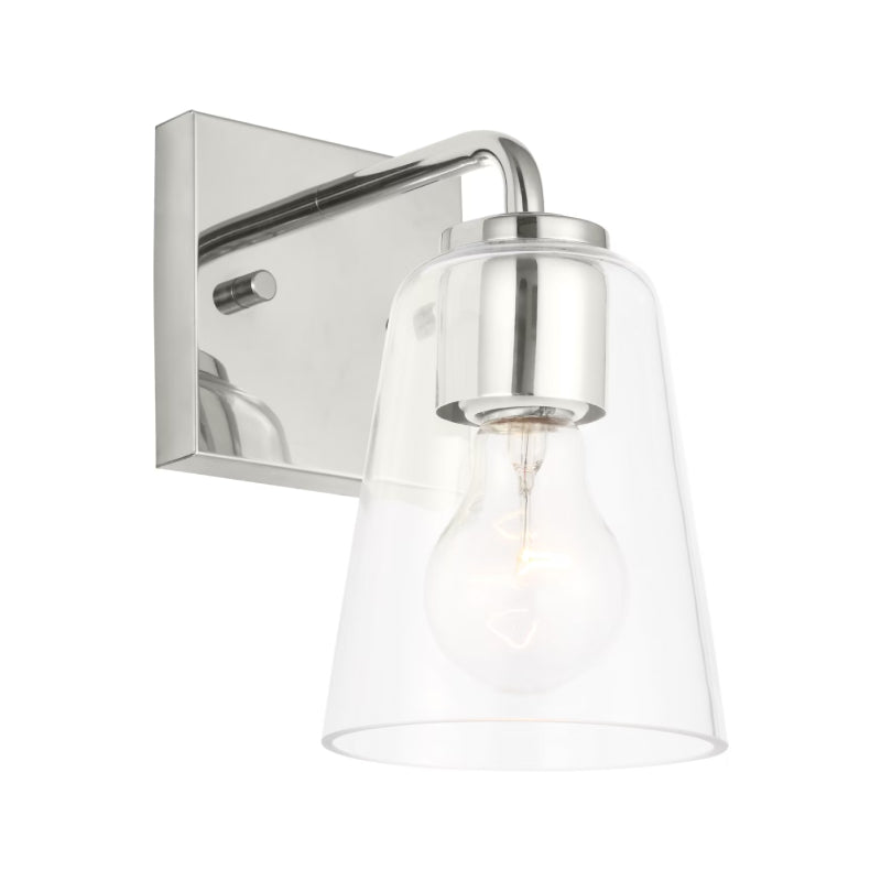 Generation GLV1061 Miles 1-lt 8" Tall Bath Light - Chrome