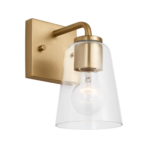 Generation GLV1061 Miles 1-lt 8" Tall Bath Light - Satin Brass