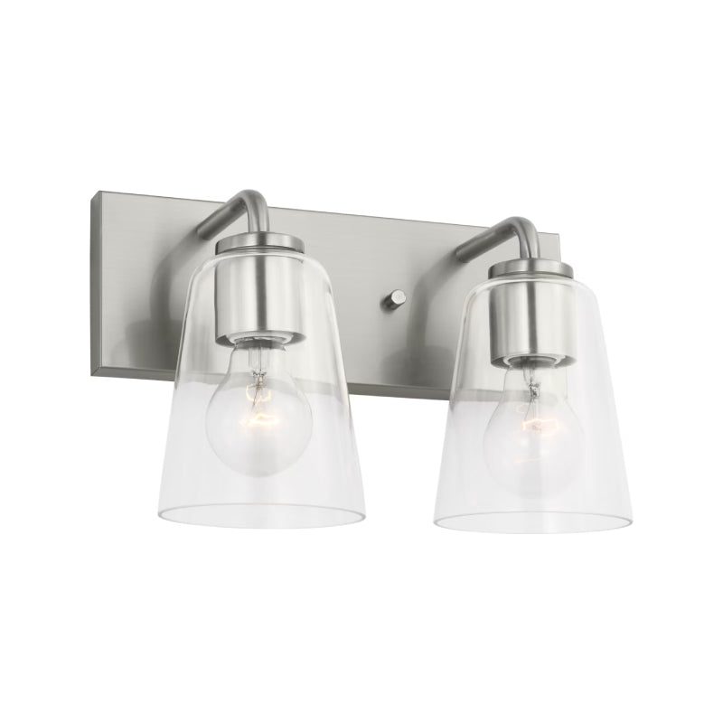 Generation GLV1062 Miles 2-lt 12" Bath Light - Brushed Nickel