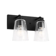 Generation GLV1062 Miles 2-lt 12" Bath Light - Midnight Black