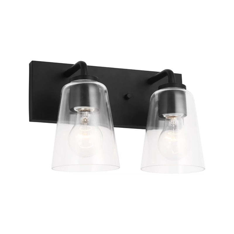 Generation GLV1062 Miles 2-lt 12" Bath Light - Midnight Black