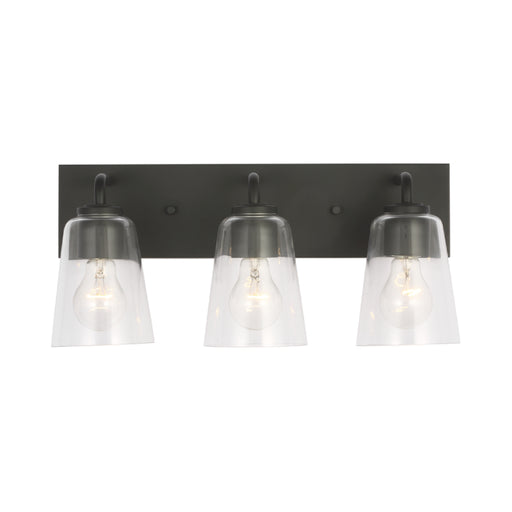 Generation GLV1063 Miles 3-lt 18" Vanity Light - Midnight Black
